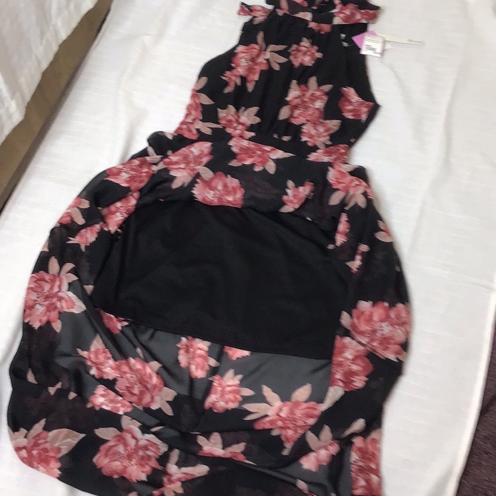 Maxi Sheer Sundress by Renn attached lining mini solid dress new with tags